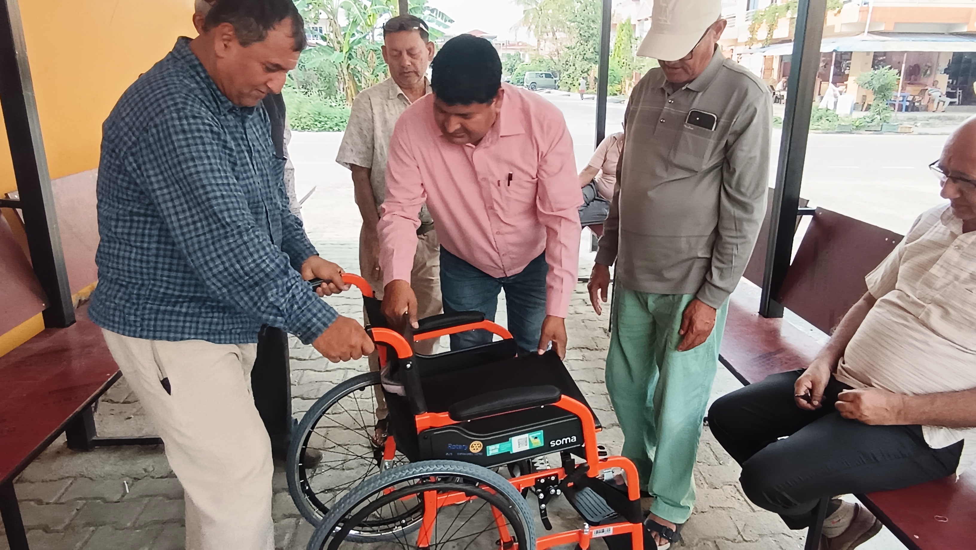 Wheelchairs provided to Bhuwaneswar Temple, Huprachaur, Hetauda-4