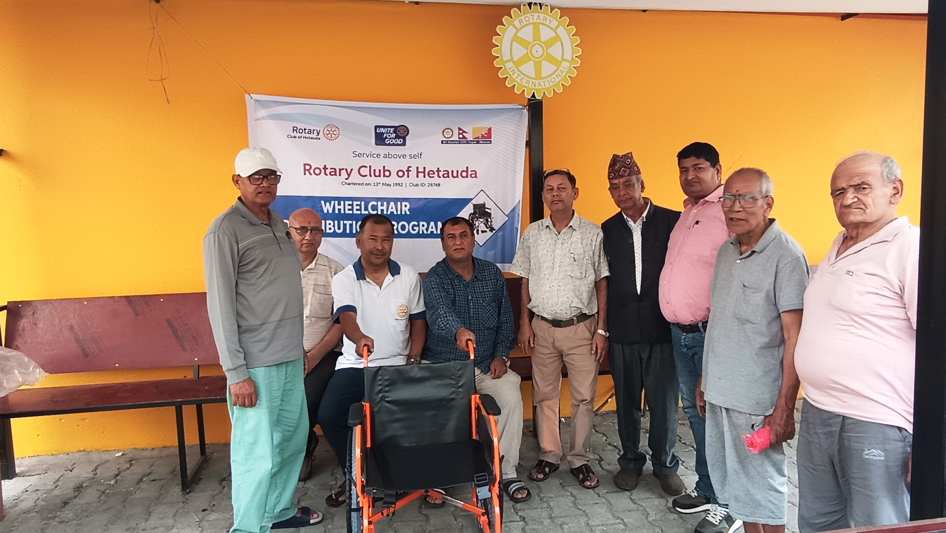 Wheelchairs provided to Bhuwaneswar Temple, Huprachaur, Hetauda-4