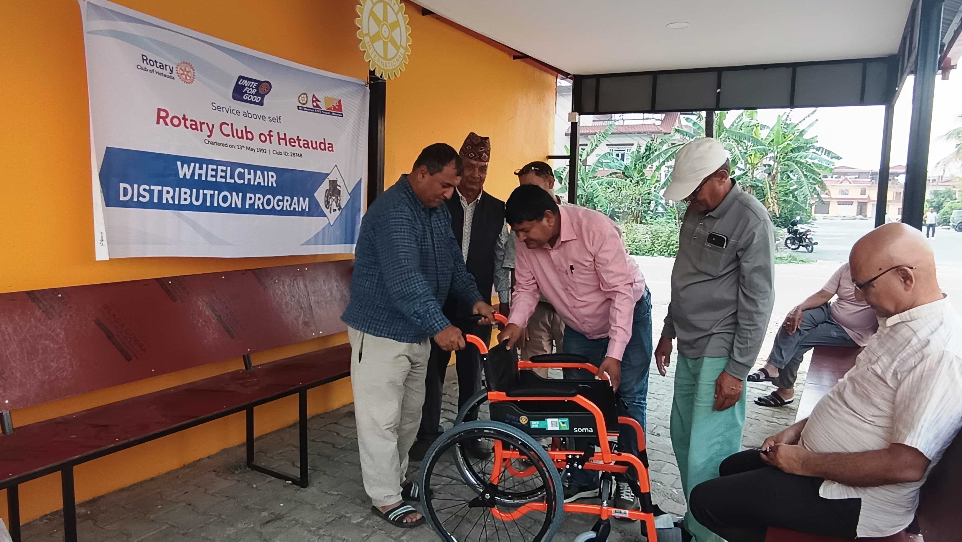 Wheelchairs provided to Bhuwaneswar Temple, Huprachaur, Hetauda-4